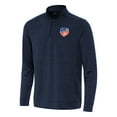 thumbnail image 1 of Men's Antigua Heather Navy FC Cincinnati Bright Quarter-Zip Top, 1 of 1