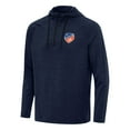 thumbnail image 1 of Men's Antigua Heather Navy FC Cincinnati Spikes Raglan Quarter-Zip Hoodie, 1 of 1