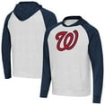 thumbnail image 1 of Men's Antigua Heather Navy/Gray Washington Nationals Urgent Pullover Hoodie, 1 of 3
