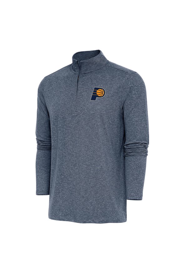 Men's Antigua  Heather Navy Indiana Pacers Hunk Quarter-Zip Pullover Top