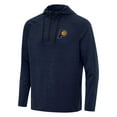 thumbnail image 1 of Men's Antigua Heather Navy Indiana Pacers Spikes Raglan Quarter-Zip Hoodie, 1 of 1