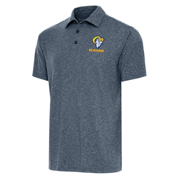 Men's Antigua Heather Navy Los Angeles Rams Par Polo