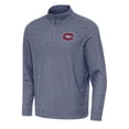 thumbnail image 1 of Men's Antigua Heather Navy Montreal Canadiens Subtle Quarter-Zip Sweatshirt, 1 of 1