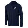 thumbnail image 1 of Men's Antigua Heather Navy New England Revolution Tidy Quarter-Zip Hoodie, 1 of 1