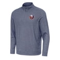 thumbnail image 1 of Men's Antigua Heather Navy New York Islanders Subtle Quarter-Zip Sweatshirt, 1 of 1
