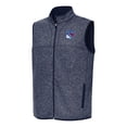 thumbnail image 1 of Men's Antigua Heather Navy New York Rangers Fortune Full-Zip Vest, 1 of 1