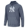 thumbnail image 1 of Men's Antigua Heather Navy New York Yankees Cloud Pullover Hoodie, 1 of 1