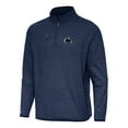 thumbnail image 1 of Men's Antigua Heather Navy Penn State Nittany Lions Certain Quarter-Zip Tri-Blend Sweatshirt, 1 of 1