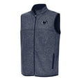 thumbnail image 1 of Men's Antigua Heather Navy Penn State Nittany Lions Fortune Full-Zip Vest, 1 of 1