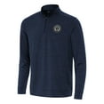 thumbnail image 1 of Men's Antigua Heather Navy Philadelphia Union Bright Quarter-Zip Top, 1 of 1