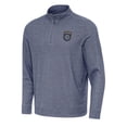 thumbnail image 1 of Men's Antigua Heather Navy San Diego FC Subtle Quarter-Zip Jacket, 1 of 1