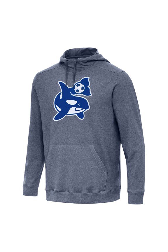 Men's Antigua  Heather Navy Seattle Sounders FC Cloud Pullover Hoodie