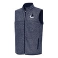 thumbnail image 1 of Men's Antigua Heather Navy Vancouver Canucks Fortune Full-Zip Vest, 1 of 1