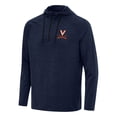 thumbnail image 1 of Men's Antigua Heather Navy Virginia Cavaliers Spikes Raglan Quarter-Zip Hoodie, 1 of 1