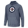 thumbnail image 1 of Men's Antigua Heather Navy Winnipeg Jets Cloud Pullover Hoodie, 1 of 1