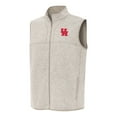 thumbnail image 1 of Men's Antigua Heather Oatmeal Houston Cougars Fortune Full-Zip Vest, 1 of 1