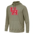 thumbnail image 1 of Men's Antigua Heather Olive Houston Cougars Cloud Pullover Hoodie, 1 of 1