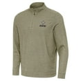 thumbnail image 1 of Men's Antigua Heather Olive New Orleans Saints Subtle Quarter-Zip Top, 1 of 2