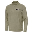 thumbnail image 1 of Men's Antigua Heather Olive Seattle Seahawks Subtle Quarter-Zip Top, 1 of 2
