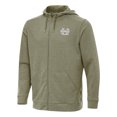 thumbnail image 1 of Men's Antigua Heather Olive Utah State Aggies Effortless Full-Zip Hoodie Jacket, 1 of 1