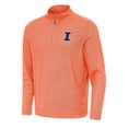 thumbnail image 1 of Men's Antigua Heather Orange Illinois Fighting Illini Subtle Quarter-Zip Sweatshirt, 1 of 1