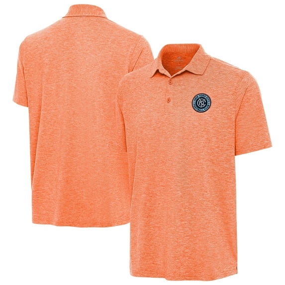 Men's Antigua Heather Orange New York City FC Par 3 Polo