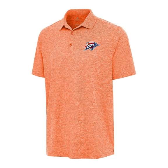 Men's Antigua Heather Orange Oklahoma City Thunder Par 3 Polo