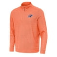 thumbnail image 1 of Men's Antigua Heather Orange Oklahoma City Thunder Subtle Quarter-Zip Sweatshirt, 1 of 1
