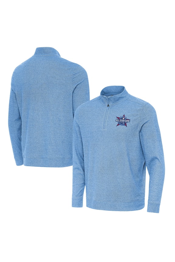 Men's Antigua Heather Powder Blue 2026 MLB All-Star Game Subtle Quarter-Zip Jacket