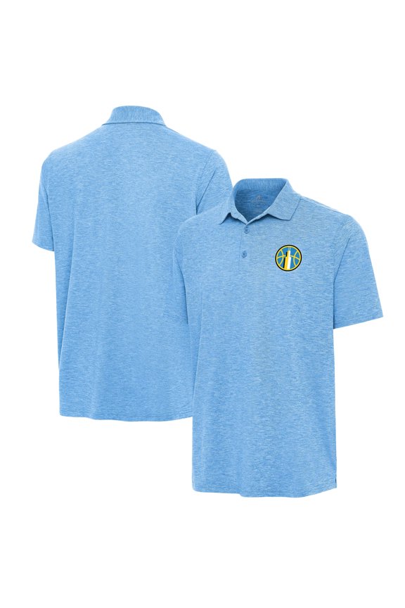Men's Antigua Heather Powder Blue Chicago Sky Par 3 Polo