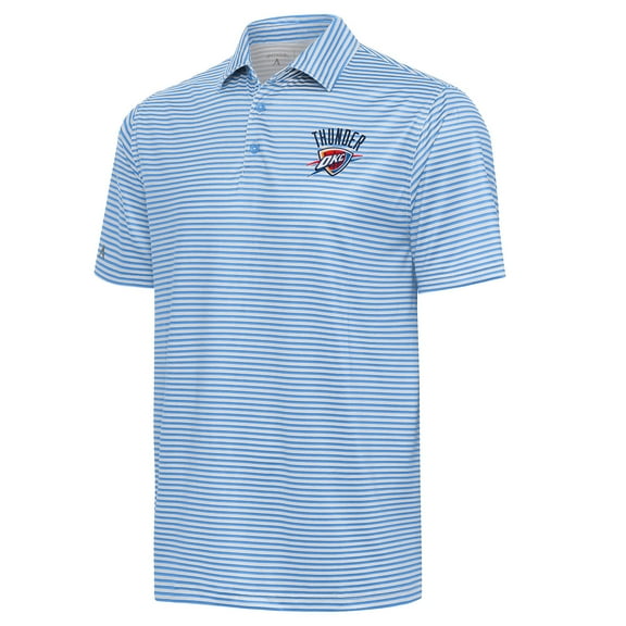 Men's Antigua  Heather Powder Blue Oklahoma City Thunder Skills Polo