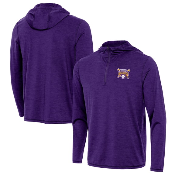 Men's Antigua Heather Purple LSU Tigers 2025 NCAA Baseball Men's College World Series National Champions Tidy