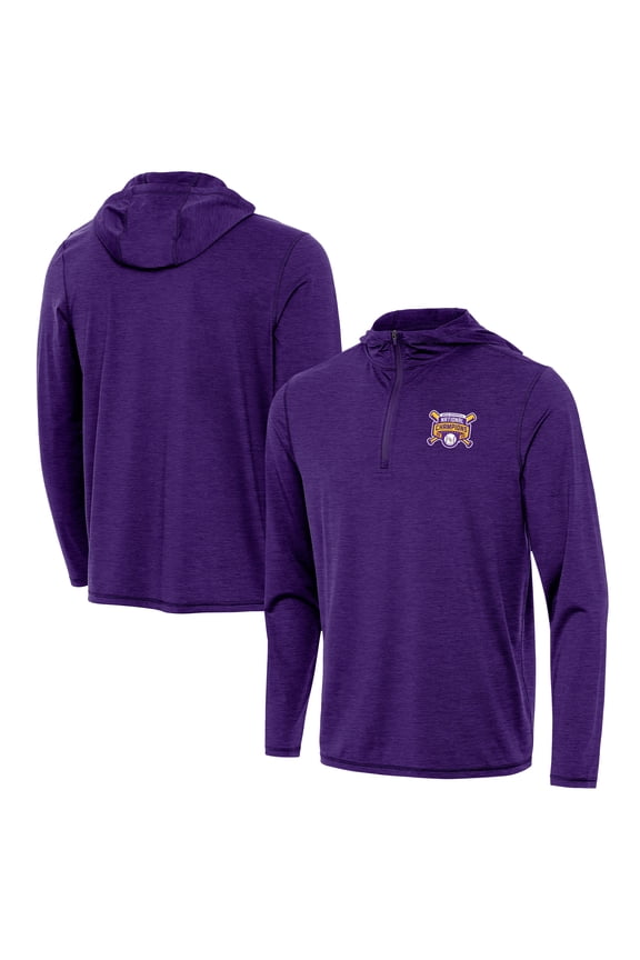 Men's Antigua Heather Purple LSU Tigers 2025 NCAA Baseball Men's College World Series National Champions Tidy