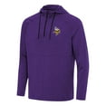thumbnail image 1 of Men's Antigua  Heather Purple Minnesota Vikings Spikes Quarter-Zip Pullover Hoodie, 1 of 1