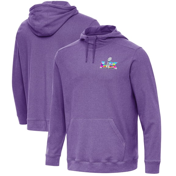 Men's Antigua  Heather Purple Super Bowl LX Cloud Pullover Hoodie