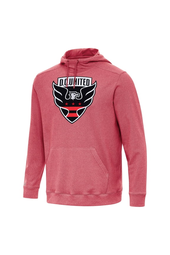 Men's Antigua  Heather Red D.C. United Cloud Pullover Hoodie