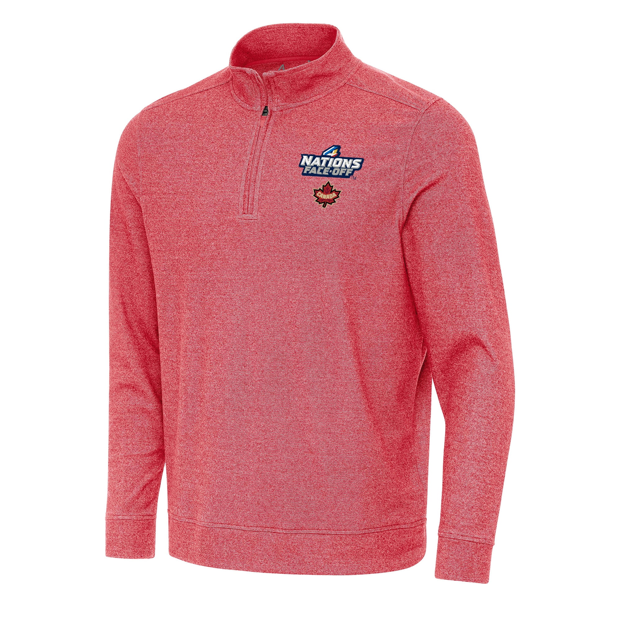 Men's Antigua Heather Red Hockey Canada 2025 4 Nations Face Off Subtle