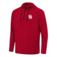 thumbnail image 1 of Men's Antigua Heather Red Houston Cougars Spikes Raglan Quarter-Zip Hoodie, 1 of 1
