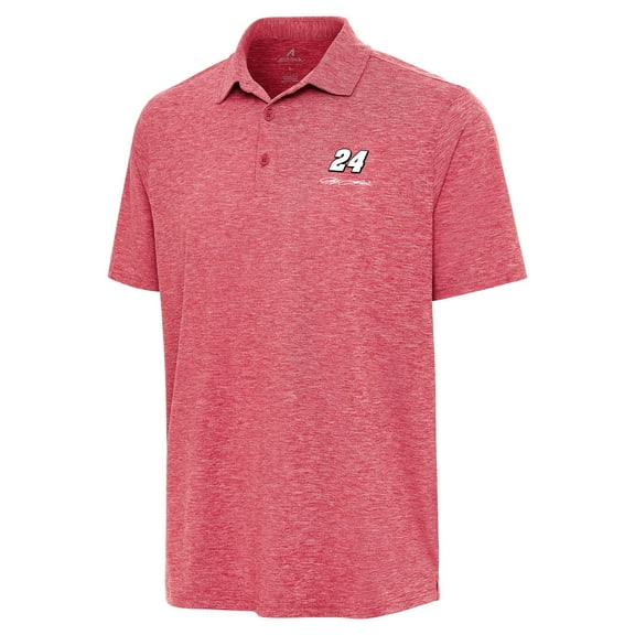 Men's Antigua  Heather Red Jeff Gordon Par 3 Polo
