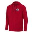 thumbnail image 1 of Men's Antigua Heather Red New England Revolution Spikes Raglan Quarter-Zip Hoodie, 1 of 1