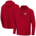 thumbnail image 1 of Men's Antigua  Heather Red Ohio State Buckeyes Spikes Quarter-Zip Hoodie, 1 of 3