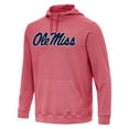 thumbnail image 1 of Men's Antigua Heather Red Ole Miss Rebels Cloud Pullover Hoodie, 1 of 1