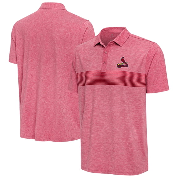 Men's Antigua Heather Red St. Louis Cardinals Dashing Polo
