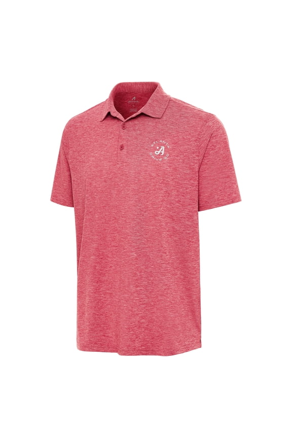 Men's Antigua Heather Red TGL Atlanta Drive GC Par 3 Polo