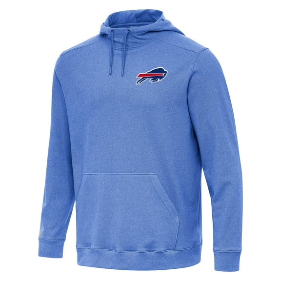 Men's Antigua Heather Royal Buffalo Bills Cloud Pullover Hoodie