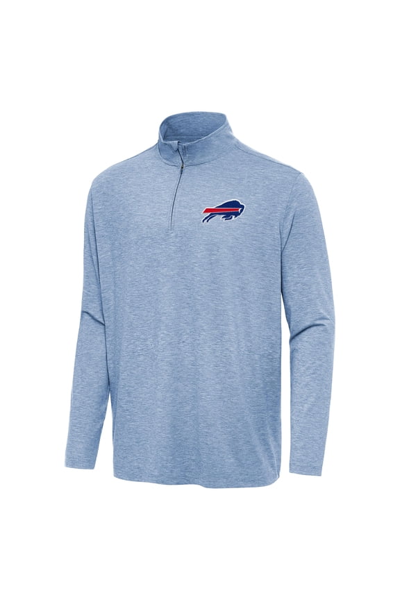 Men's Antigua Heather Royal Buffalo Bills Hunk Quarter-Zip Jacket