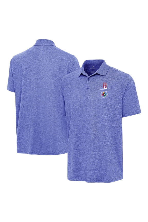 Men's Antigua Heather Royal Dominican Republic Baseball 2026 World Baseball Classic Direct to Film Par 3 Polo
