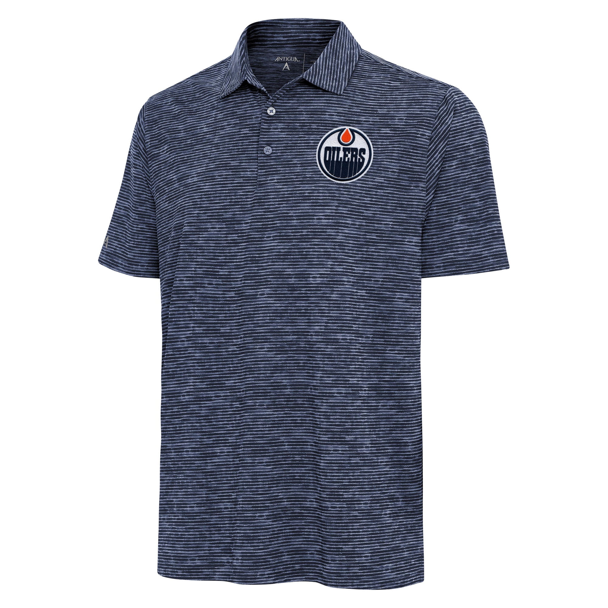 Men's Antigua Heather Royal Edmonton Oilers Static Polo