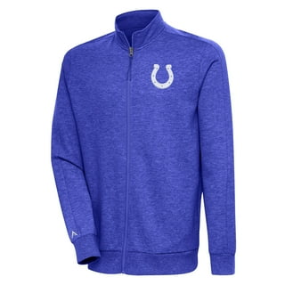 Men's '47 Royal Indianapolis Colts Box Out Headline Pullover Hoodie