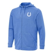 Mens Antigua Heather Royal Indianapolis Colts Effortless Full-Zip Hoodie